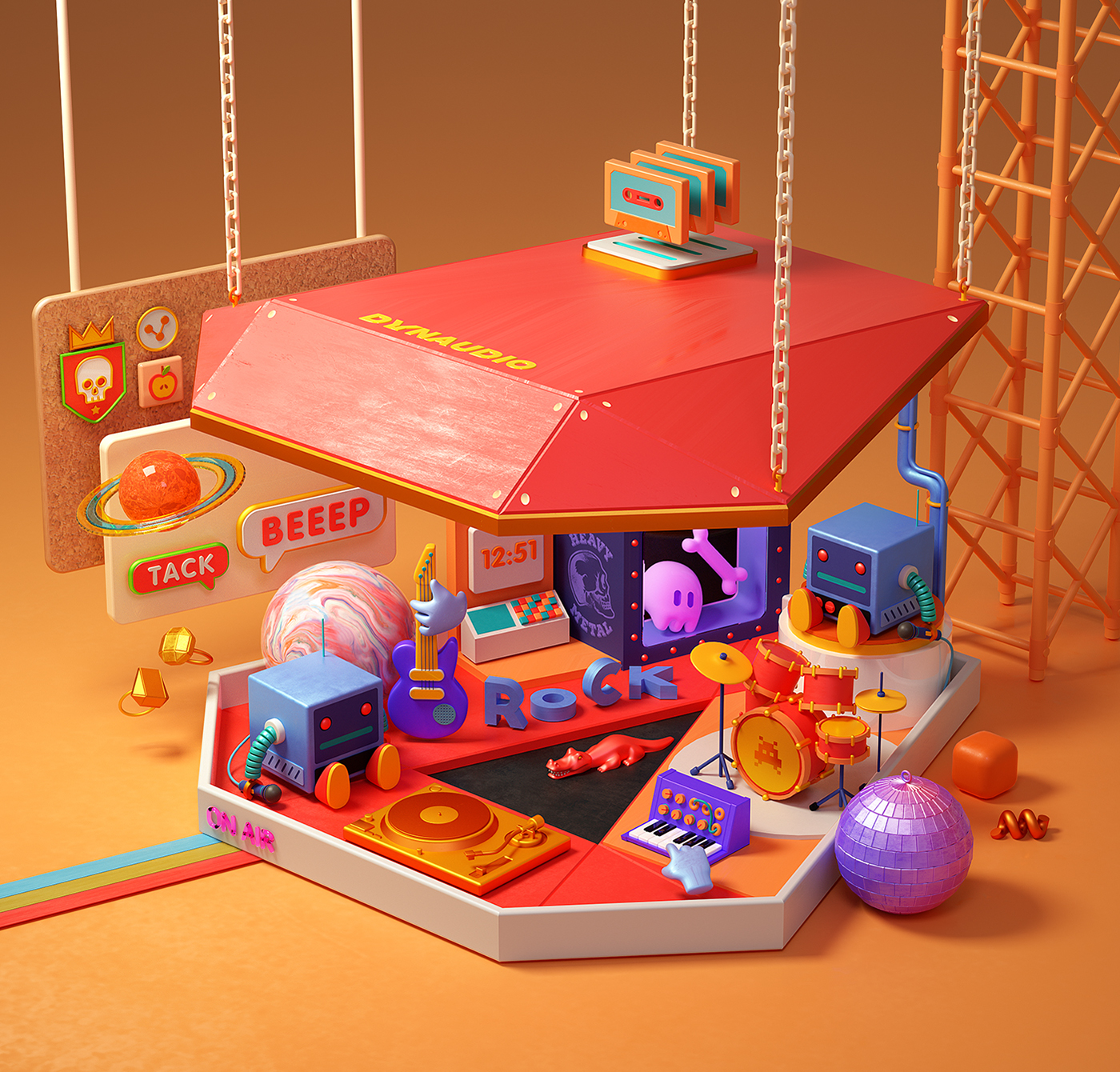 cinema4d Zbrush toy Miniature octane Render