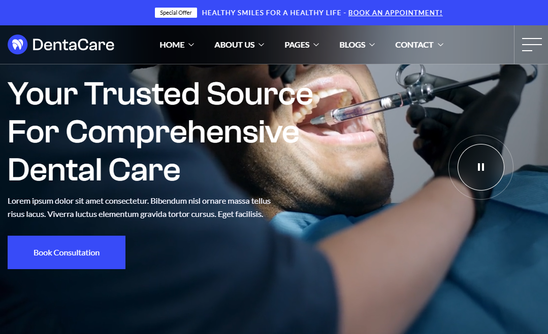 Dental Clinic Website Template